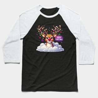 Rudolph Red Nose Reindeer Baseball T-Shirt